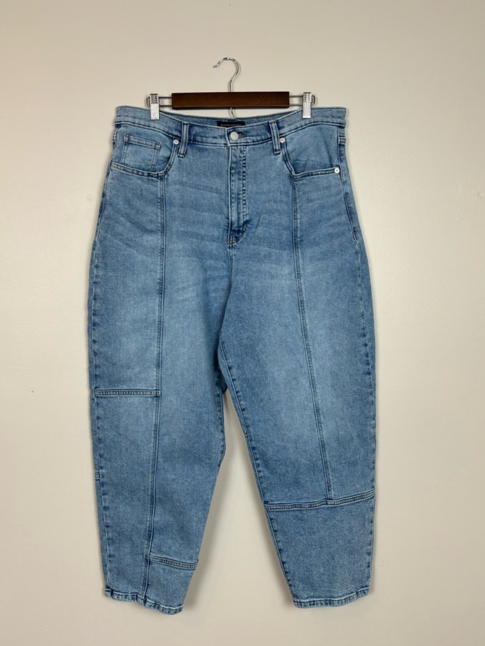 Banana Republic Factory Jeans Womens 33 Blue High Rise Barrel Stretch Denim